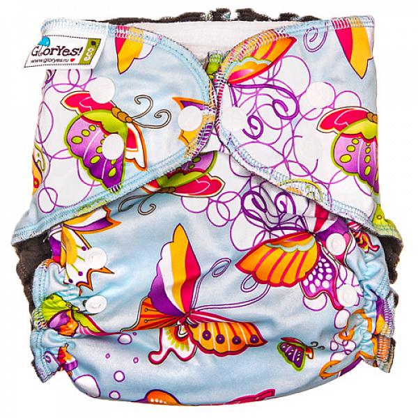 Многоразовый подгузник GlorYes! OPTIMA NEW Бабочки 3-18 кг + два вкладыша от GlorYes! Многоразовый подгузник GlorYes! OPTIMA NEW Бабочки 3-18 кг + два вкладыша от GlorYes!