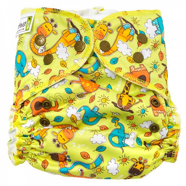 Многоразовый подгузник GlorYes! CLASSIC+ Жирафы 3-18 кг + два вкладыша от GlorYes! Многоразовый подгузник GlorYes! CLASSIC+ Жирафы 3-18 кг + два вкладыша от GlorYes!