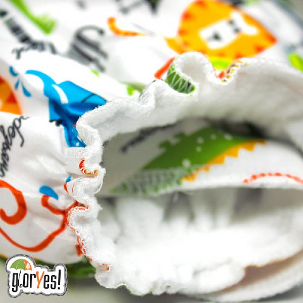 Многоразовый подгузник GlorYes! CLASSIC+ Сафари 3-18 кг + два вкладыша от GlorYes! Многоразовый подгузник GlorYes! CLASSIC+ Сафари 3-18 кг + два вкладыша от GlorYes!