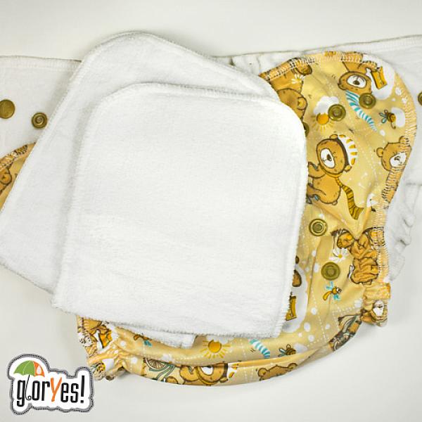 Многоразовый подгузник GlorYes! CLASSIC+ Медвежонок 3-18 кг + два вкладыша от GlorYes! Многоразовый подгузник GlorYes! CLASSIC+ Медвежонок 3-18 кг + два вкладыша от GlorYes!