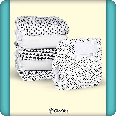 Набор многоразовых подгузников для новорожденных GlorYes! Модник с пеленок
