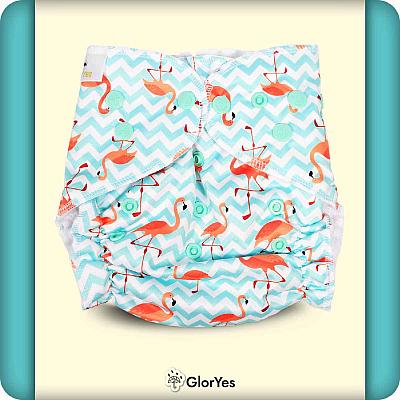 Многоразовый подгузник GlorYes для плавания Фламинго
