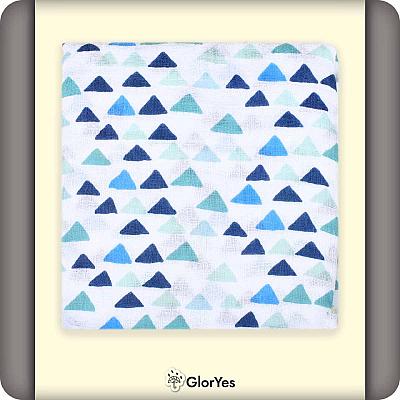 Муслиновая пеленка GlorYes! Треугольники 120х120 см